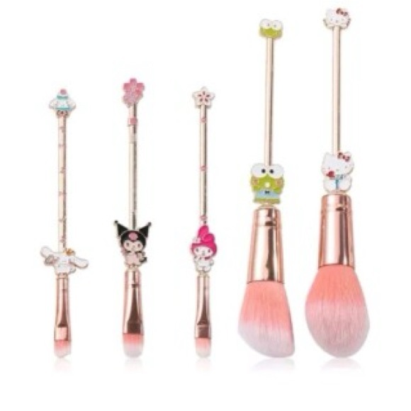 Sanrio Character Makeup Brush Set - Pink and Gold - Picture 10 of 13